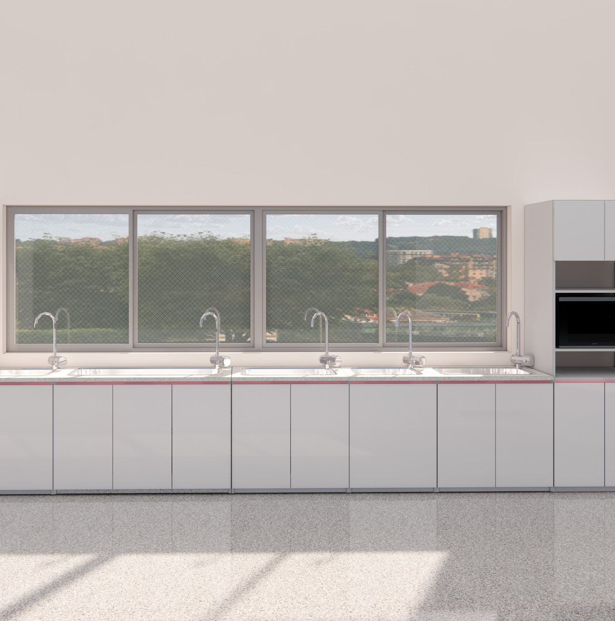 싱크대 Laboratory Sink (Artificial Stone) 공간 연출 사진 (카다록)