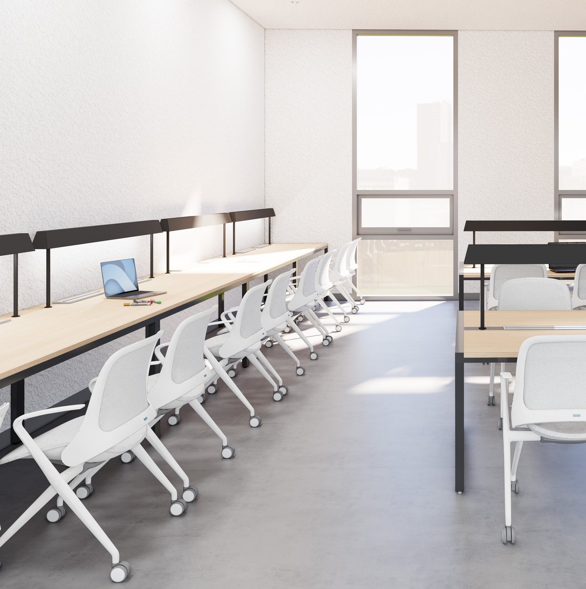 실습대 Single-Sided Study Table 공간 연출 사진 (카다록)